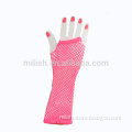 HEN-0041 wholesale Bride To Be Badge Hen Party long pink mesh gloves